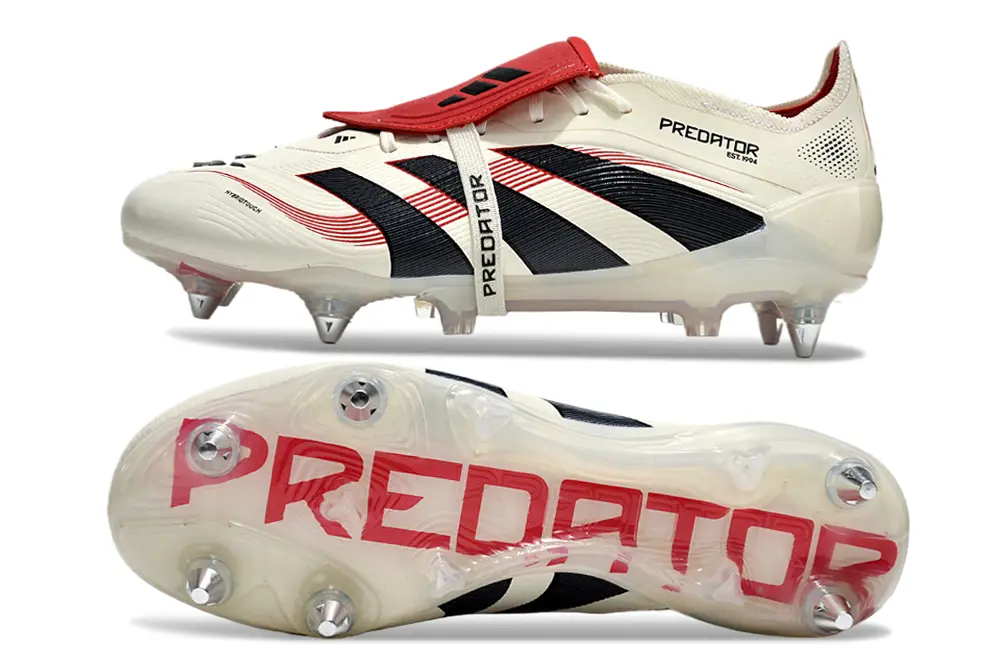Adidas Predator 25 Elite Foldover Tongue SG - White/Crimson Red/Deep Black