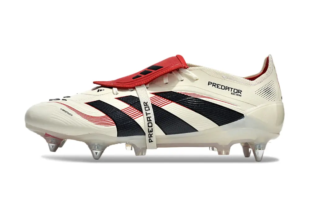 Adidas Predator 25 Elite Foldover Tongue SG - White/Crimson Red/Deep Black