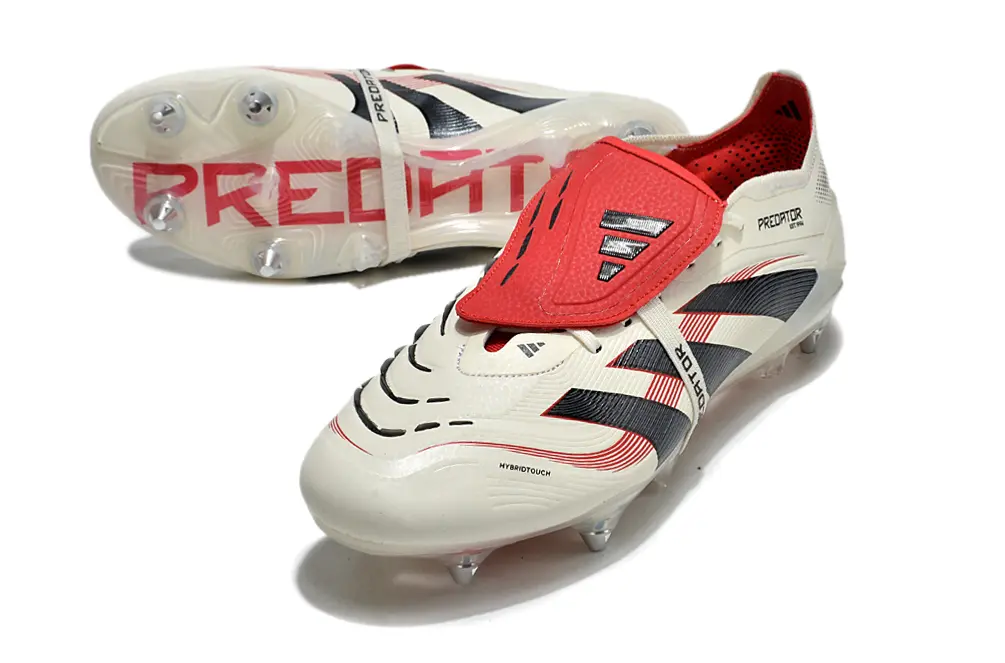 Adidas Predator 25 Elite Foldover Tongue SG - White/Crimson Red/Deep Black