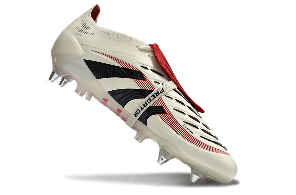Adidas Predator 25 Elite Foldover Tongue SG - White/Crimson Red/Deep Black