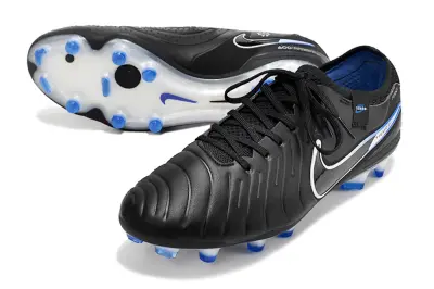 Nike Tiempo Legend 10 Elite FG - Black/Electric Blue/White