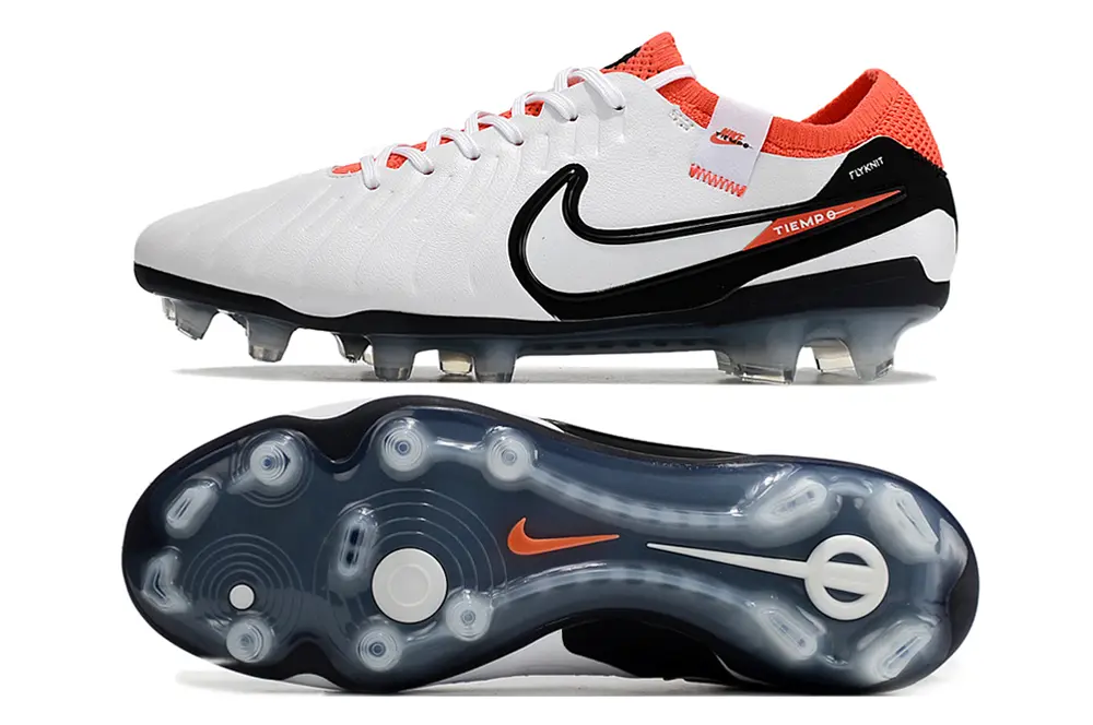 Nike Tiempo Legend 10 Elite FG - White/Highlight Orange/Black