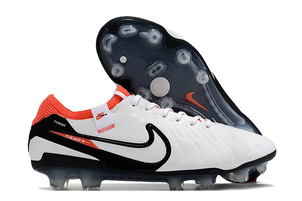 Nike Tiempo Legend 10 Elite FG - White/Highlight Orange/Black