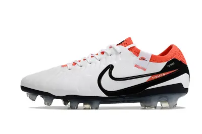 Nike Tiempo Legend 10 Elite FG - White/Highlight Orange/Black