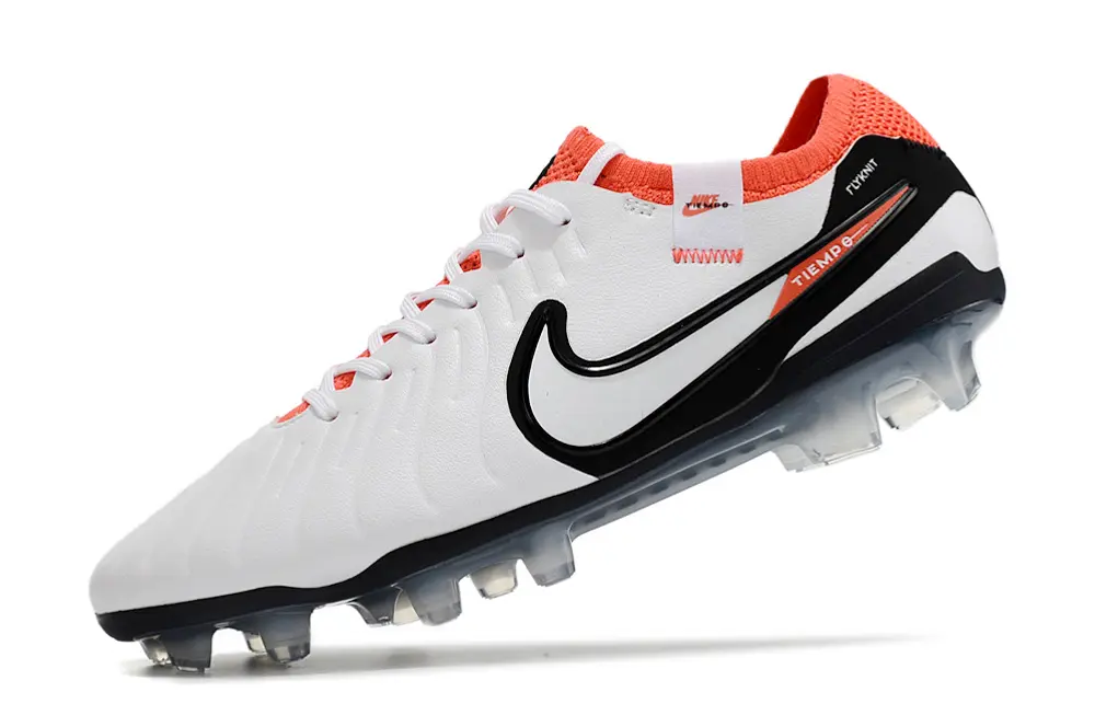 Nike Tiempo Legend 10 Elite FG - White/Highlight Orange/Black
