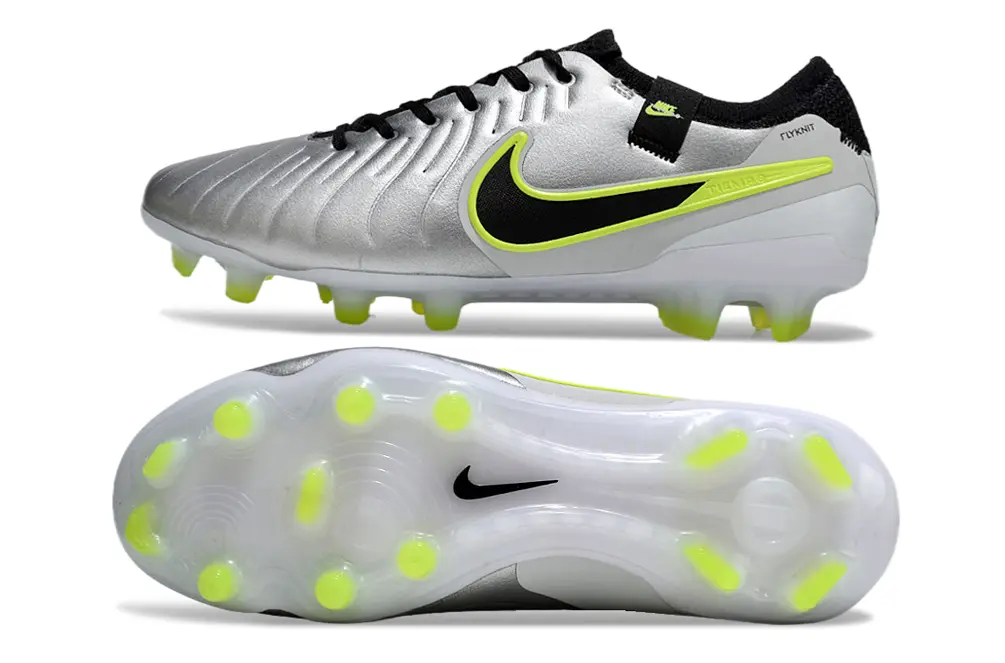 Nike Tiempo Legend 10 Elite FG - Silver/Lime Green/Black