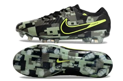 Nike Tiempo Legend 10 Elite FG - Black/Lime Green/Grey Camouflage
