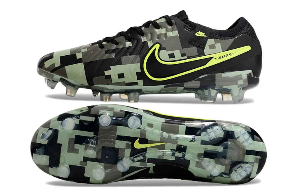 Nike Tiempo Legend 10 Elite FG - Black/Lime Green/Grey Camouflage
