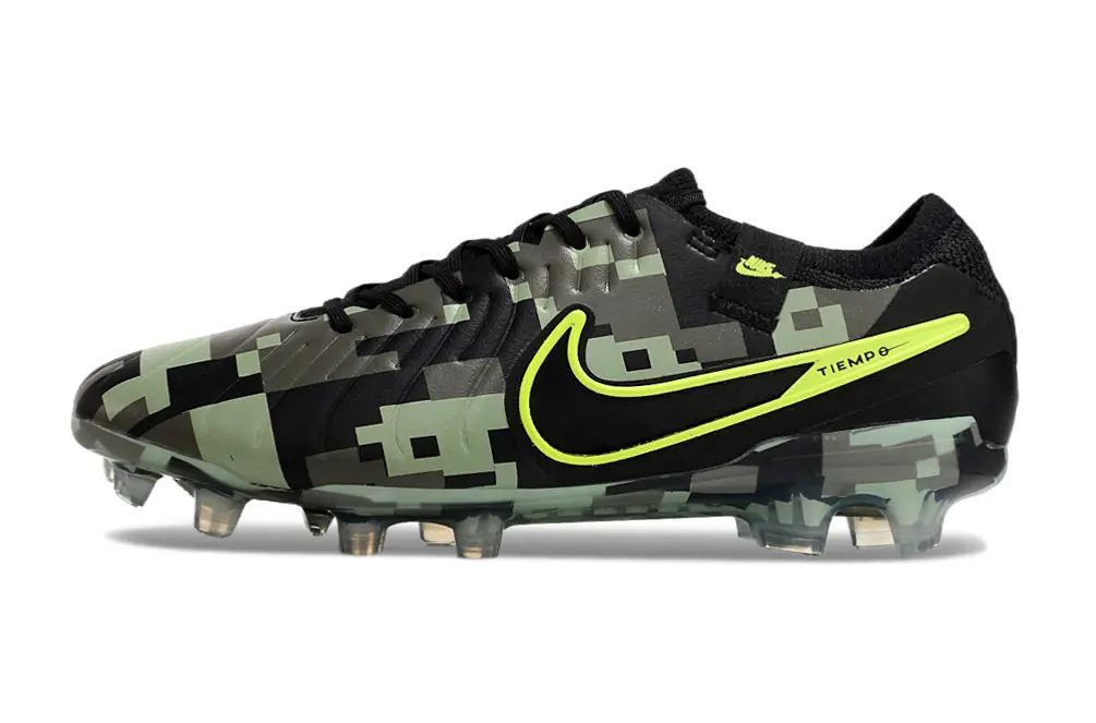 Nike Tiempo Legend 10 Elite FG - Black/Lime Green/Grey Camouflage