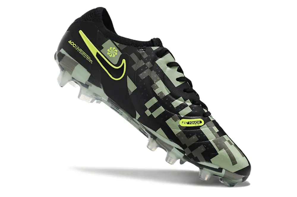 Nike Tiempo Legend 10 Elite FG - Black/Lime Green/Grey Camouflage