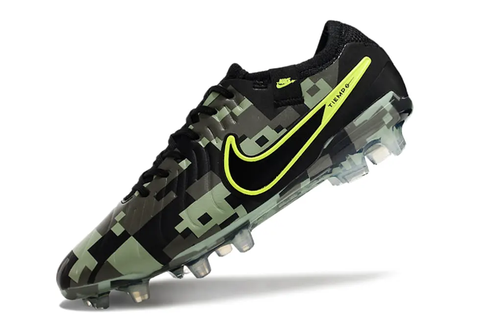 Nike Tiempo Legend 10 Elite FG - Black/Lime Green/Grey Camouflage
