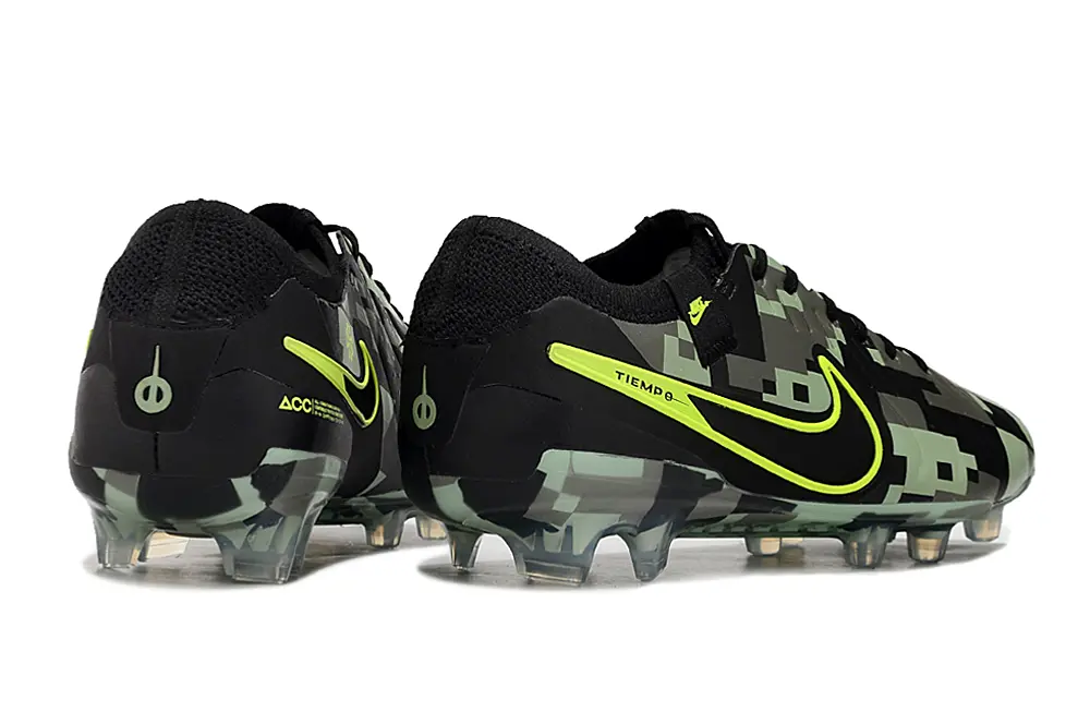 Nike Tiempo Legend 10 Elite FG - Black/Lime Green/Grey Camouflage