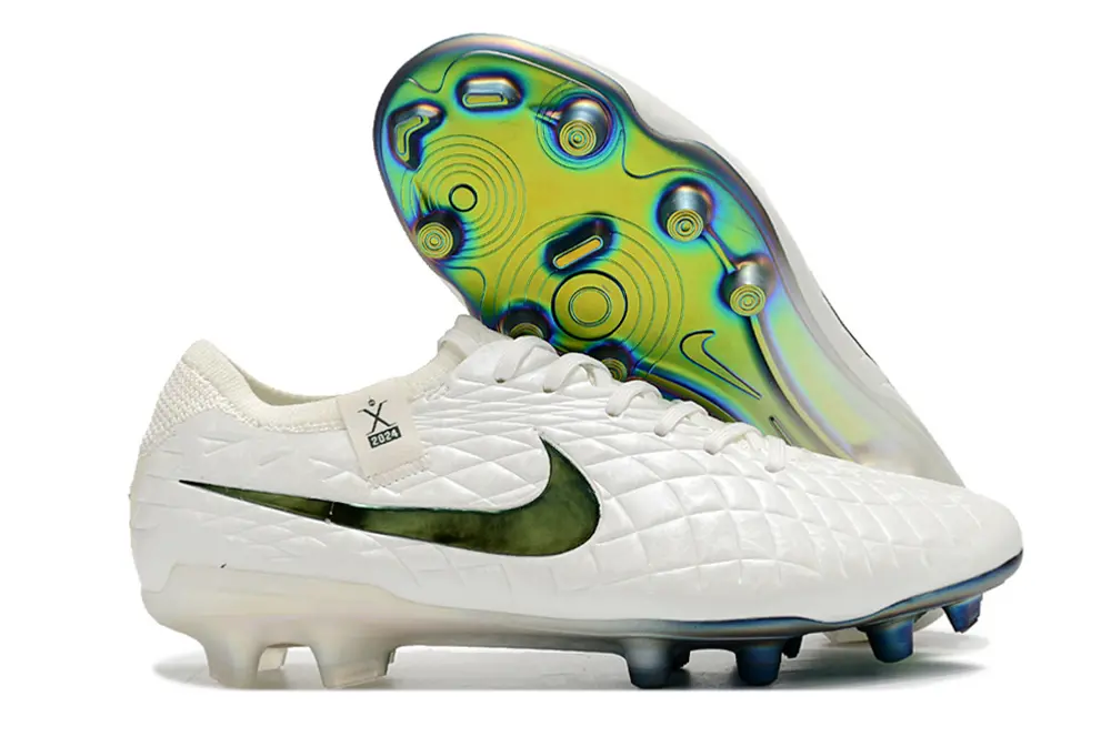 Nike Tiempo Legend 10 Elite FG - White/Emerald Green/Iridescent