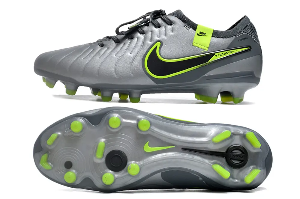 Nike Tiempo Legend 10 Elite FG - Gray/Neon Green/Black
