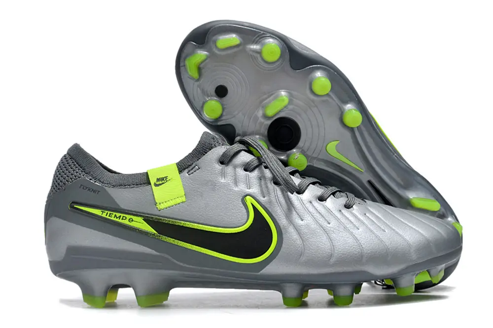 Nike Tiempo Legend 10 Elite FG - Gray/Neon Green/Black