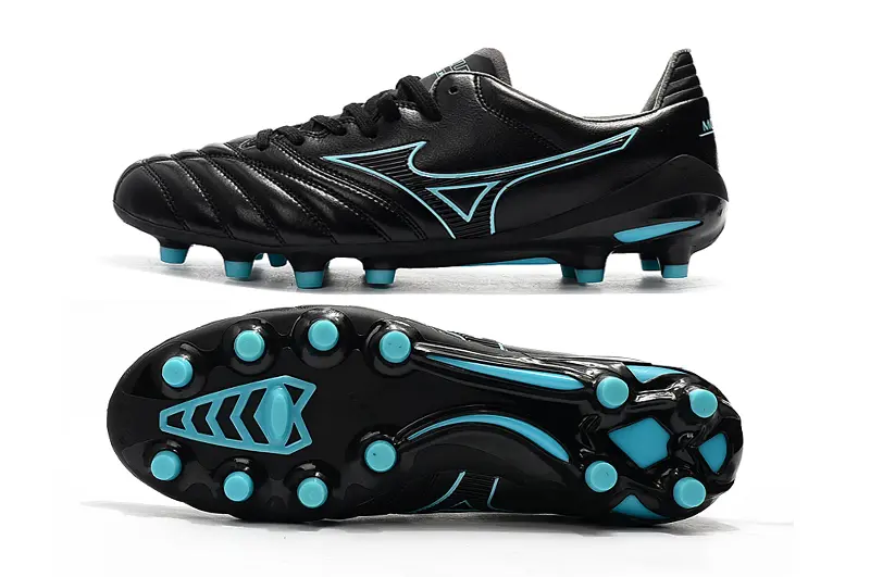 Mizuno Morelia Neo 2 FG - Black/Aqua Blue/Charcoal Grey