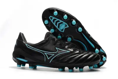 Mizuno Morelia Neo 2 FG - Black/Aqua Blue/Charcoal Grey