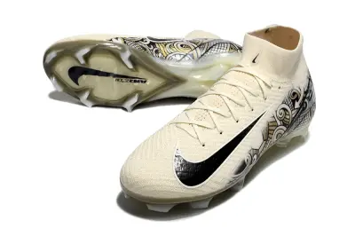 Nike Air Zoom Mercurial Superfly 10 Elite FG - Beige/Golden Black/Artistic Design