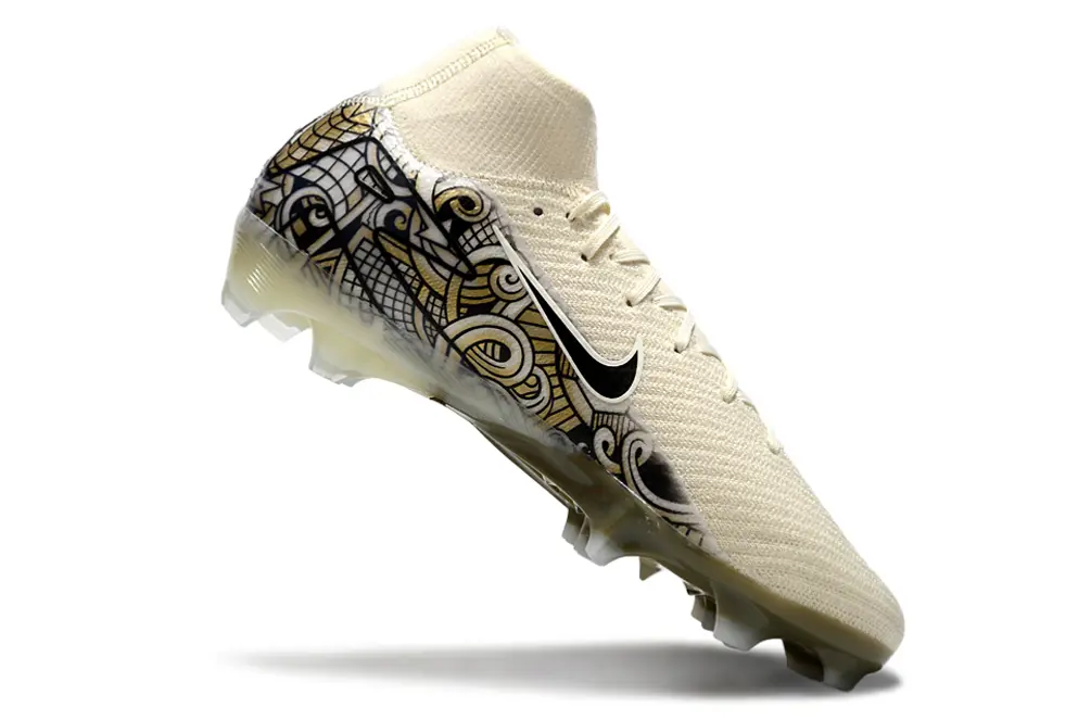 Nike Air Zoom Mercurial Superfly 10 Elite FG - Beige/Golden Black/Artistic Design