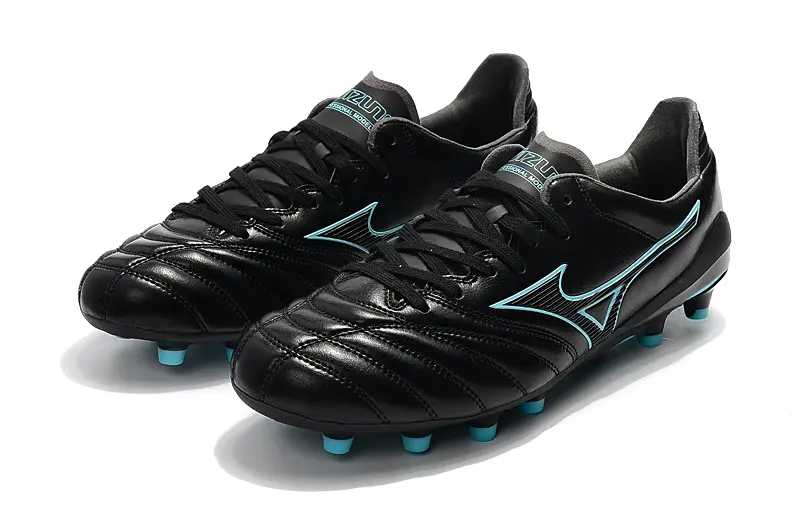 Mizuno Morelia Neo 2 FG - Black/Aqua Blue/Charcoal Grey
