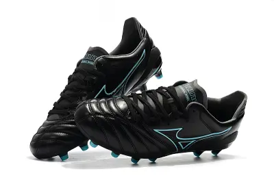 Mizuno Morelia Neo 2 FG - Black/Aqua Blue/Charcoal Grey