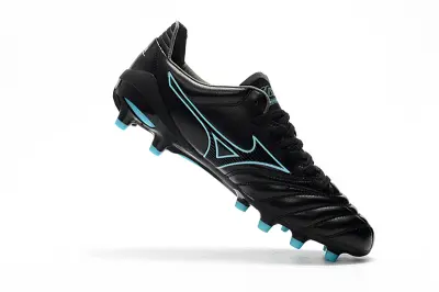 Mizuno Morelia Neo 2 FG - Black/Aqua Blue/Charcoal Grey