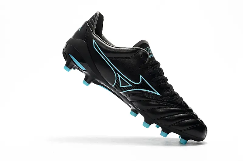 Mizuno Morelia Neo 2 FG - Black/Aqua Blue/Charcoal Grey