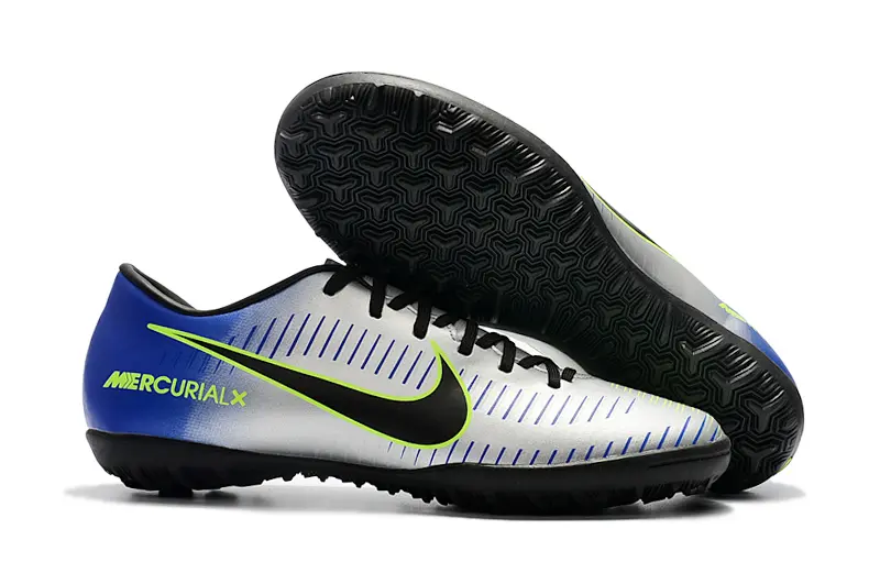 Nike Mercurial Victory 6 TF - Silver/Lime Green/Navy Blue