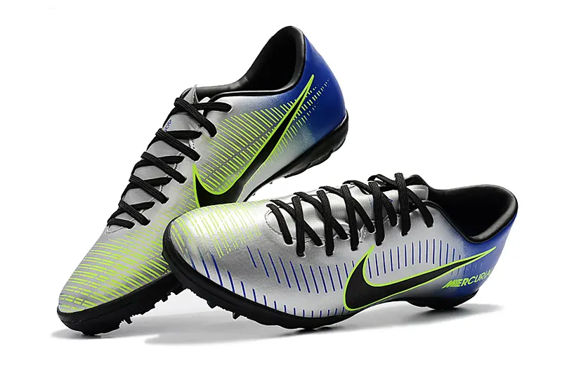 Nike Mercurial Victory 6 TF - Silver/Lime Green/Navy Blue