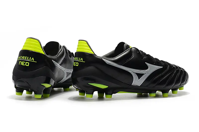 Mizuno Morelia Neo 2 FG - Black/Lime Green/Metallic Silver