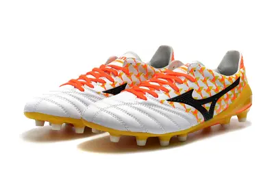 Mizuno Morelia Neo 2 FG - White/Vibrant Orange/Black