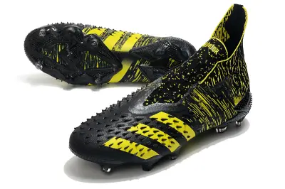 Adidas Predator Freak+ Laceless FG - Black/Electric Yellow/Shadow Black