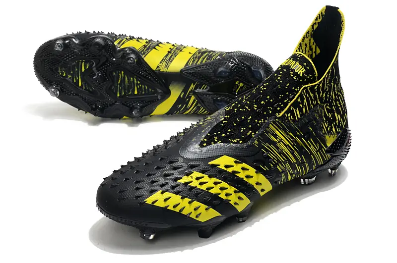 Adidas Predator Freak+ Laceless FG - Black/Electric Yellow/Shadow Black