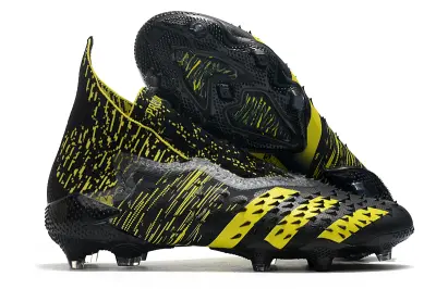 Adidas Predator Freak+ Laceless FG - Black/Electric Yellow/Shadow Black