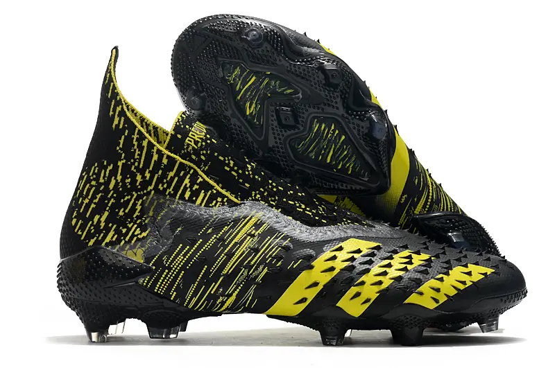 Adidas Predator Freak+ Laceless FG - Black/Electric Yellow/Shadow Black