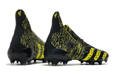 Adidas Predator Freak+ Laceless FG - Black/Electric Yellow/Shadow Black