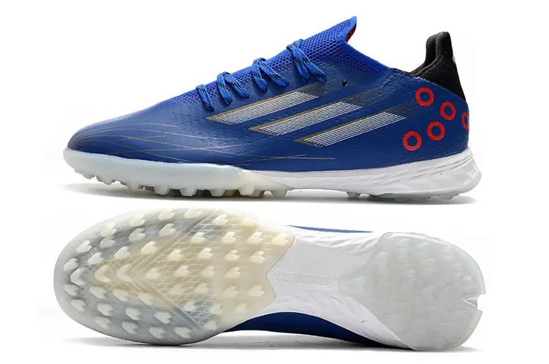 Adidas X Speedflow.1 TF - Blue/Vibrant Blue/Red Accents