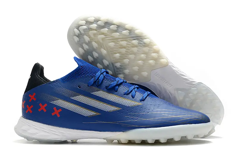 Adidas X Speedflow.1 TF - Blue/Vibrant Blue/Red Accents