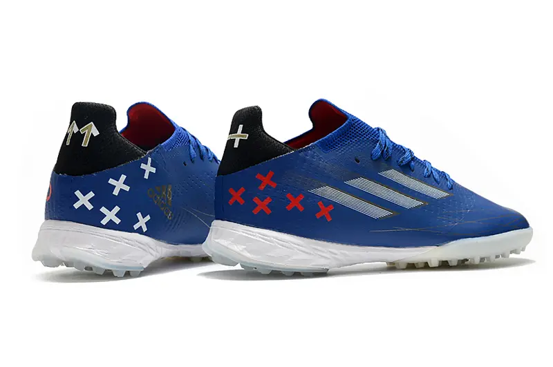 Adidas X Speedflow.1 TF - Blue/Vibrant Blue/Red Accents
