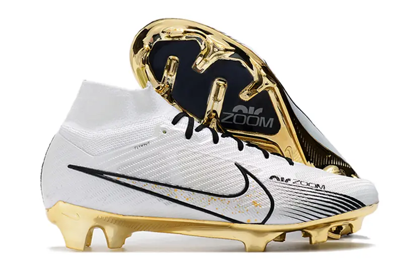 Nike Air Zoom Mercurial Superfly 9 Elite FG - White/Gold/Black