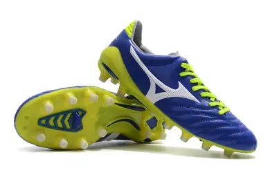 Mizuno Morelia Neo 2 FG - Blue/Electric Green/Neon Yellow