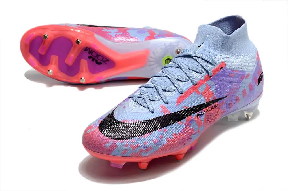 Nike Air Zoom Mercurial Superfly 10 Elite SG - Blue/Pastel Pink/Lavender Purple