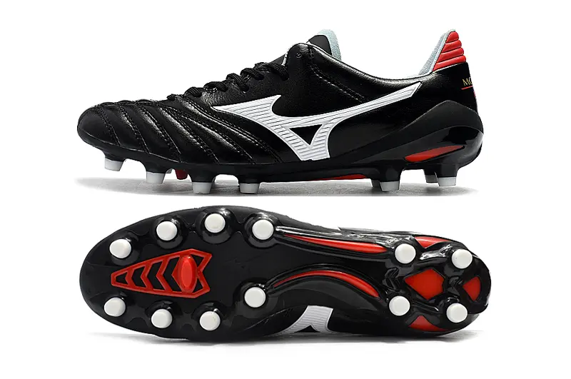 Mizuno Morelia Neo 2 FG - Black/Crimson Red/Snow White