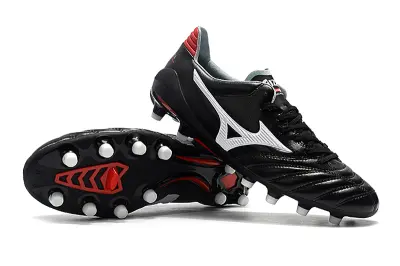Mizuno Morelia Neo 2 FG - Black/Crimson Red/Snow White