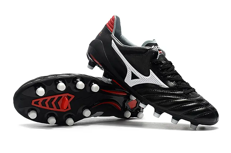 Mizuno Morelia Neo 2 FG - Black/Crimson Red/Snow White