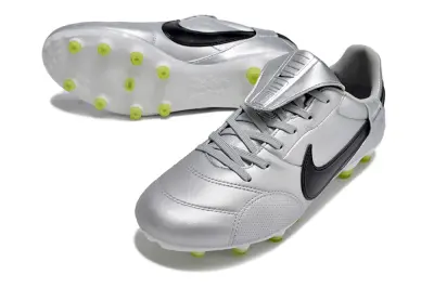 Nike Premier 3 FG Firm Ground Soccer Cleats - Silver/Black/Volt