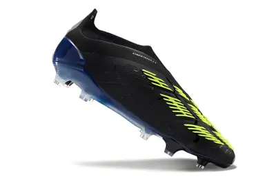 MerkyFC x Adidas Predator 24 Elite Laceless FG - Black/Electric Green/Deep Navy