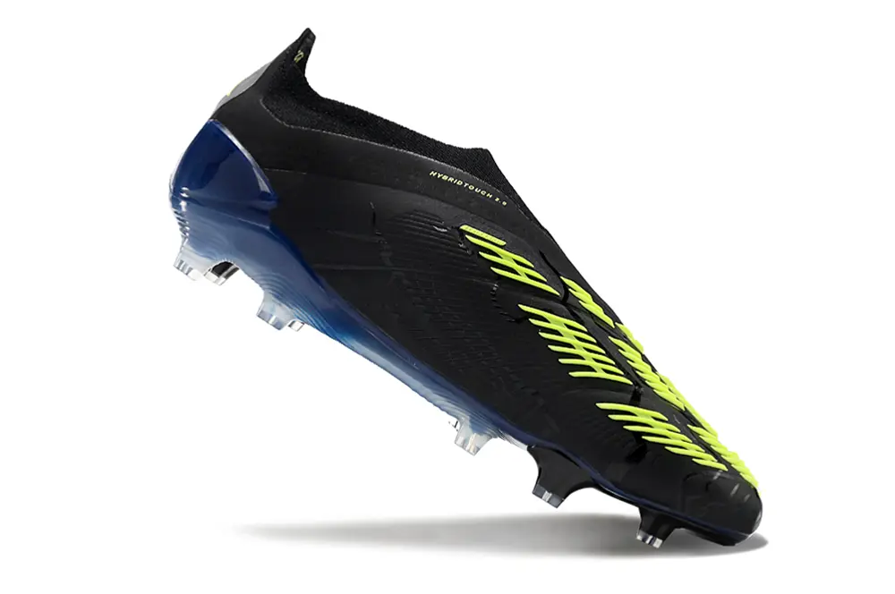 MerkyFC x Adidas Predator 24 Elite Laceless FG - Black/Electric Green/Deep Navy
