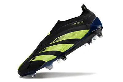 MerkyFC x Adidas Predator 24 Elite Laceless FG - Black/Electric Green/Deep Navy