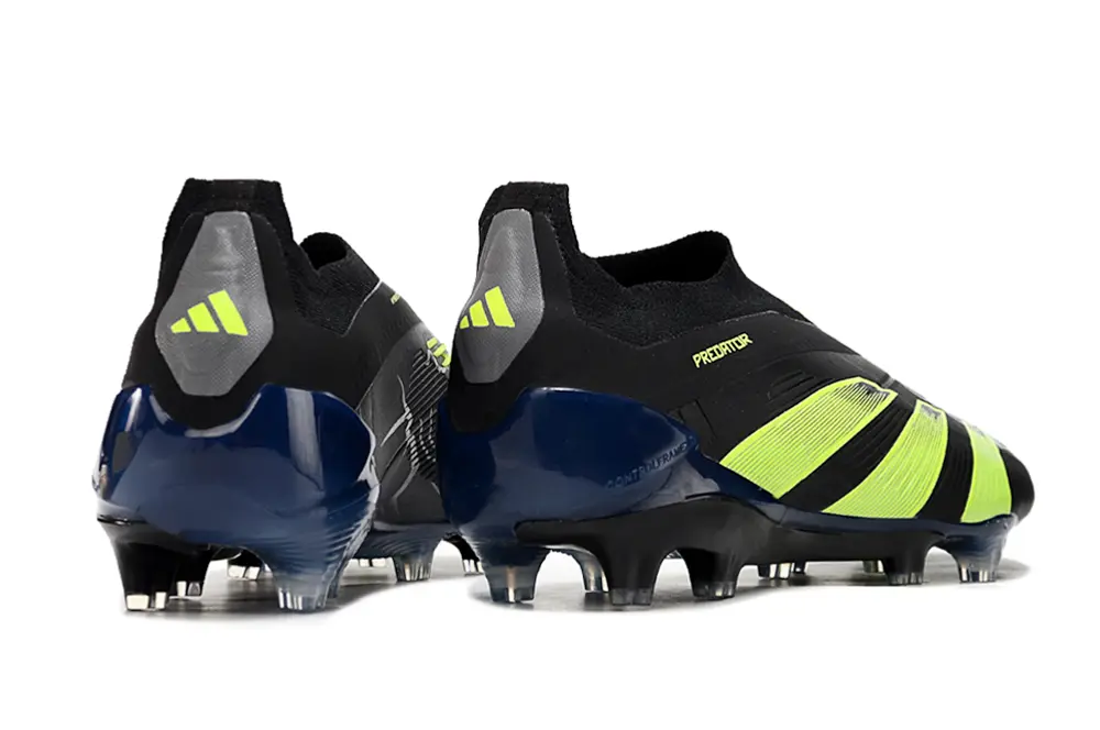 MerkyFC x Adidas Predator 24 Elite Laceless FG - Black/Electric Green/Deep Navy